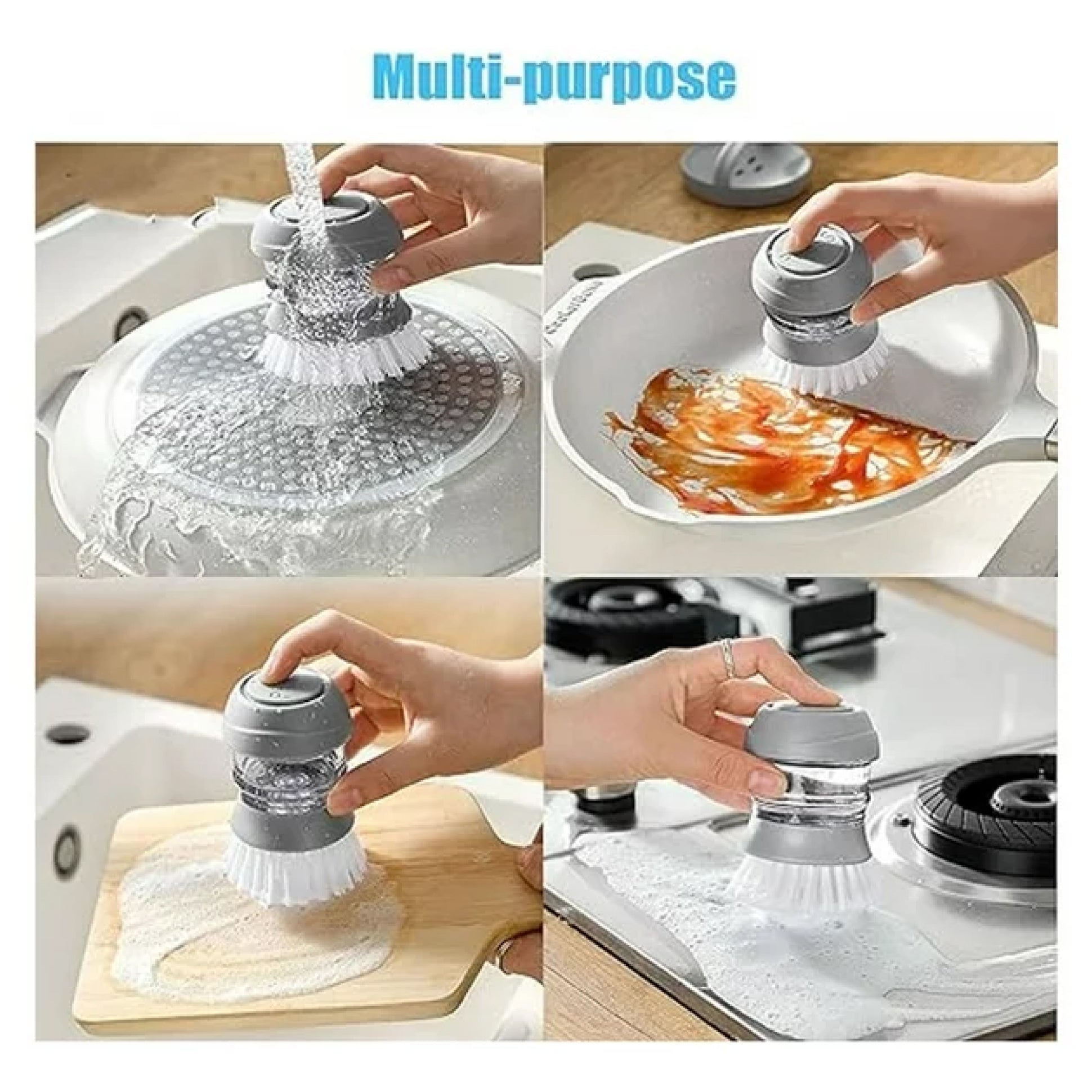 Soap Dispensing Brush with Storage Stand